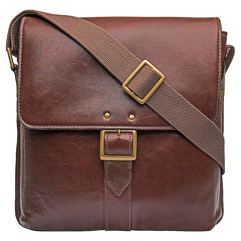 Hidesign Vespucci Medium Vertical Messenger Brown Hidesign Messenger Bags