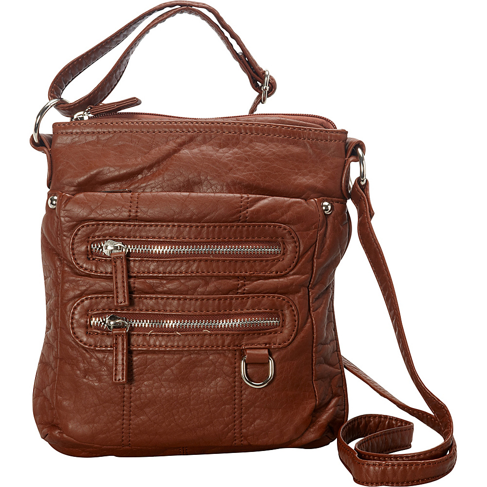 Ampere Creations The Willa Crossbody Brown Ampere Creations Manmade Handbags