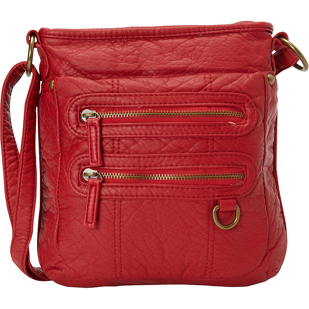 Ampere Creations The Willa Crossbody Red Ampere Creations Manmade Handbags