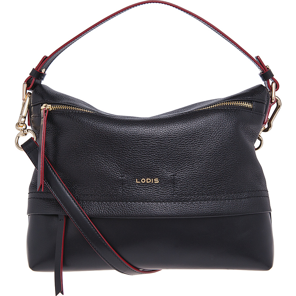 Lodis Kate Serina Hobo Black Lodis Leather Handbags