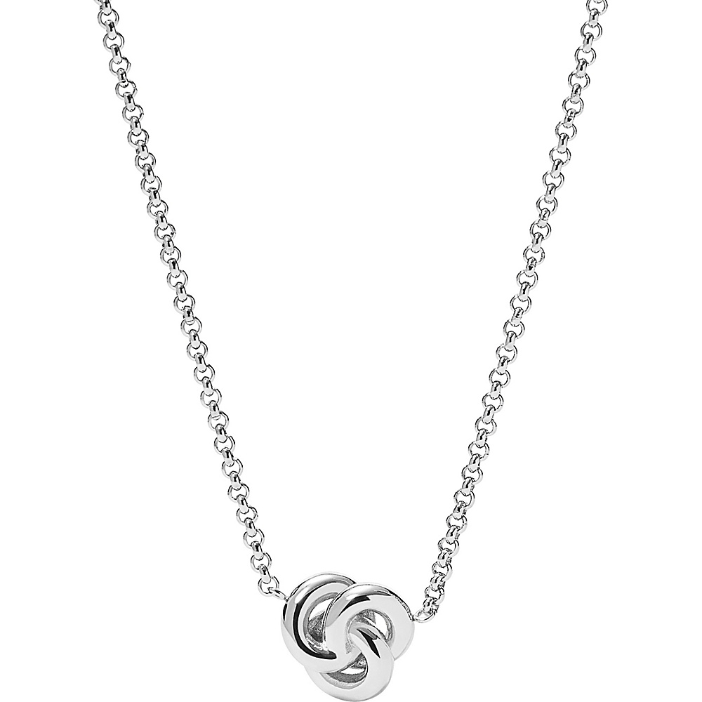 Fossil Knot Pendant Necklace Silver Fossil Other Fashion Accessories