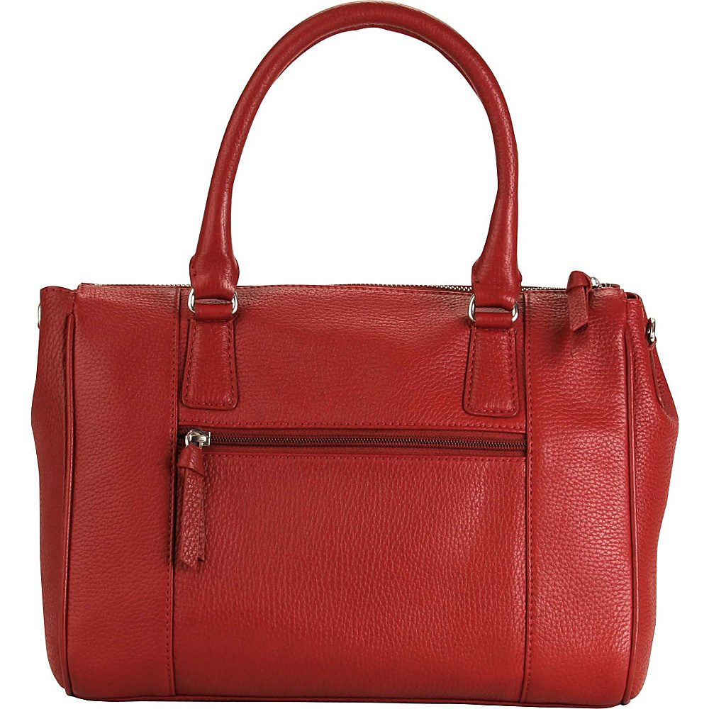 Hadaki Valeria s Satchel Deep Red Hadaki Leather Handbags