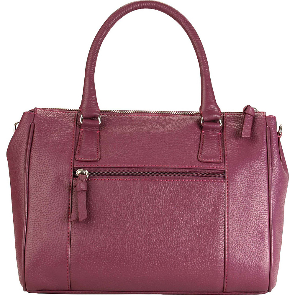 Hadaki Valeria s Satchel Plum Hadaki Leather Handbags