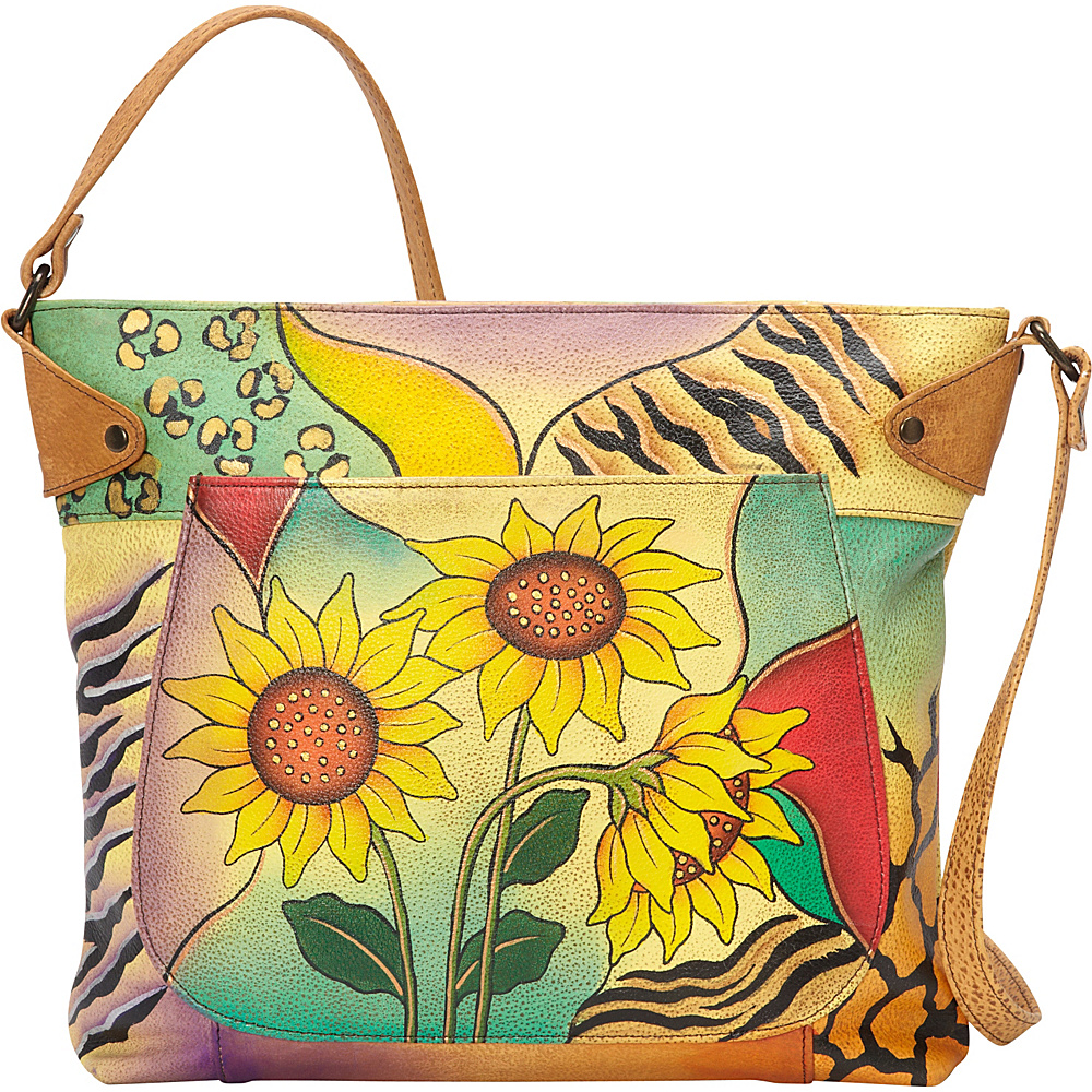 ANNA by Anuschka Medium Convertible Tote Sunflower Safari ANNA by Anuschka Leather Handbags