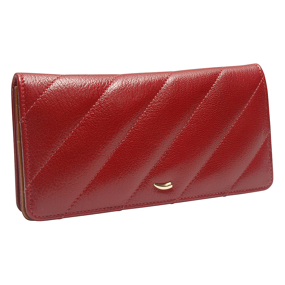 TUSK LTD Sayoko Gusseted Clutch Wallet Red TUSK LTD Ladies Clutch Wallets