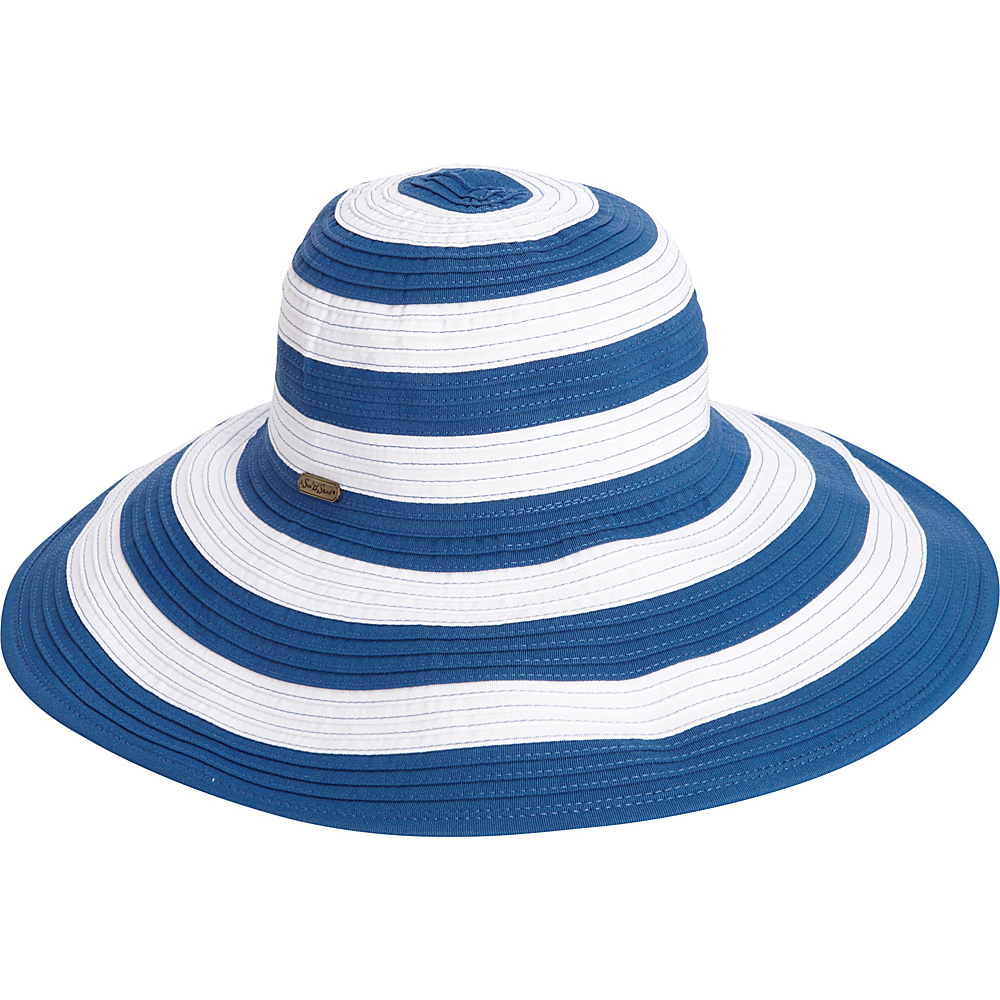 Sun N Sand Striped Sun Hat Blue Sun N Sand Hats