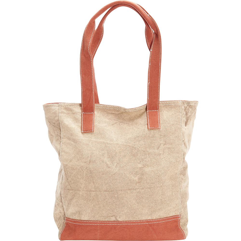 Sun N Sand Ashbury Zip Top Tote Toast Sun N Sand Fabric Handbags