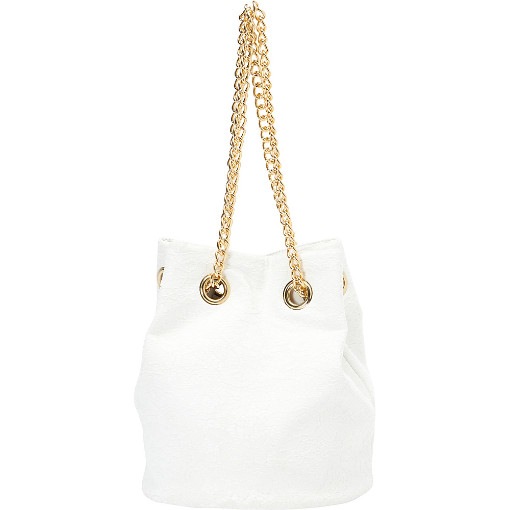 SW Global Omie Chain Strap Shoulder Bag White SW Global Manmade Handbags