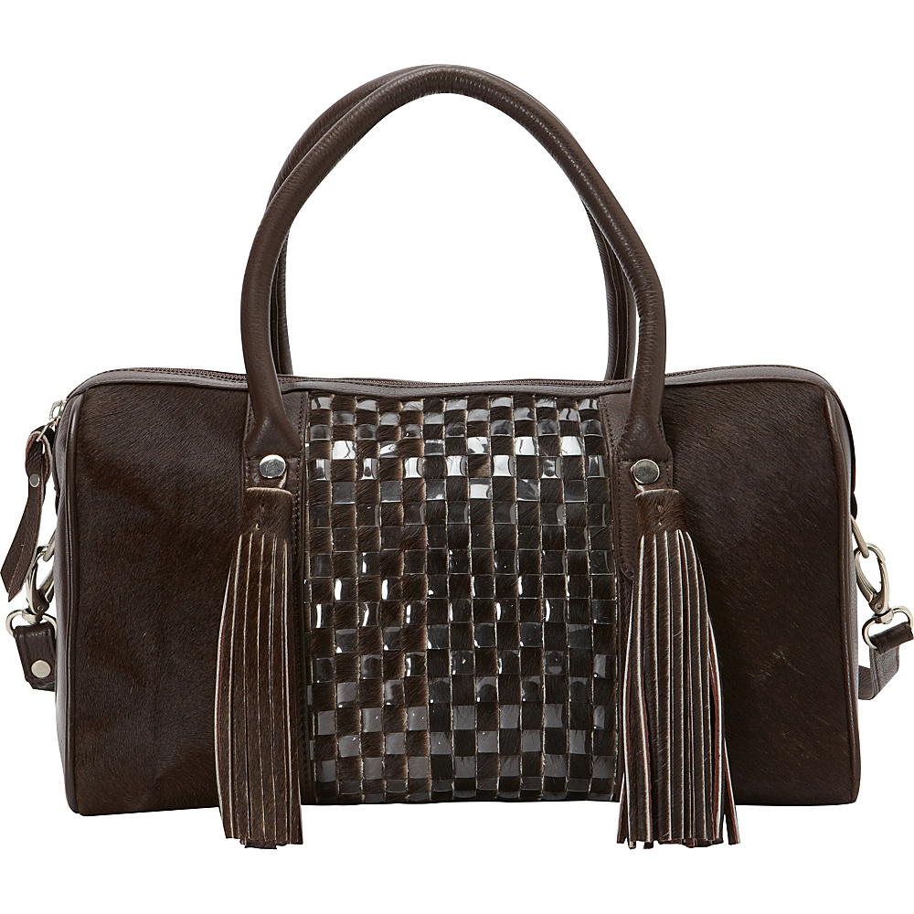 Scully Haircalf Leather Satchel Chestnut Scully Leather Handbags