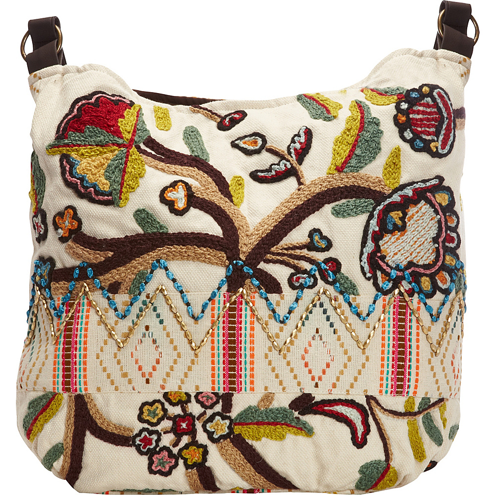 Scully Embroidered Shoulder Bag Multi Scully Fabric Handbags