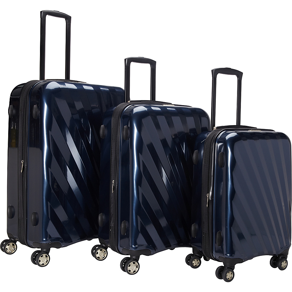 McBrine Luggage A747 Exp 3pc Luggage Set Navy McBrine Luggage Luggage Sets