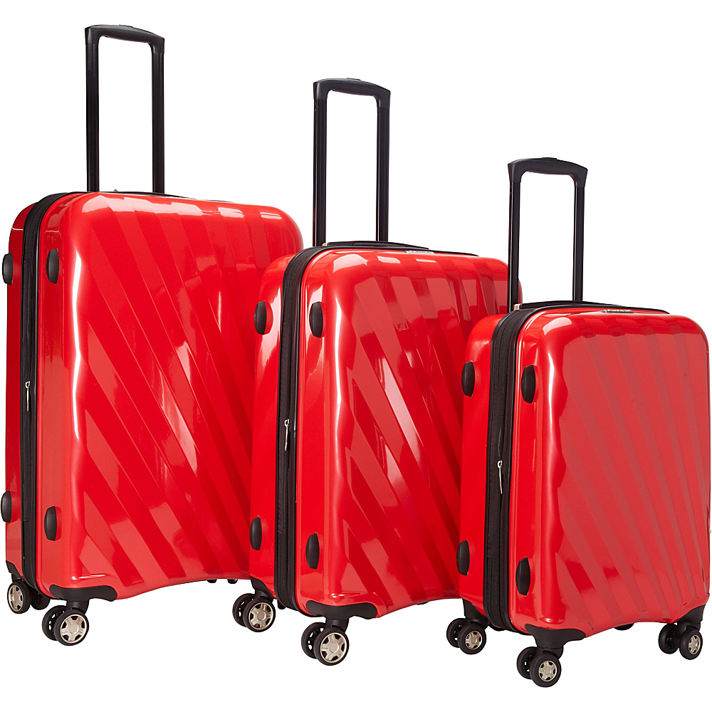 McBrine Luggage A747 Exp 3pc Luggage Set Red McBrine Luggage Luggage Sets