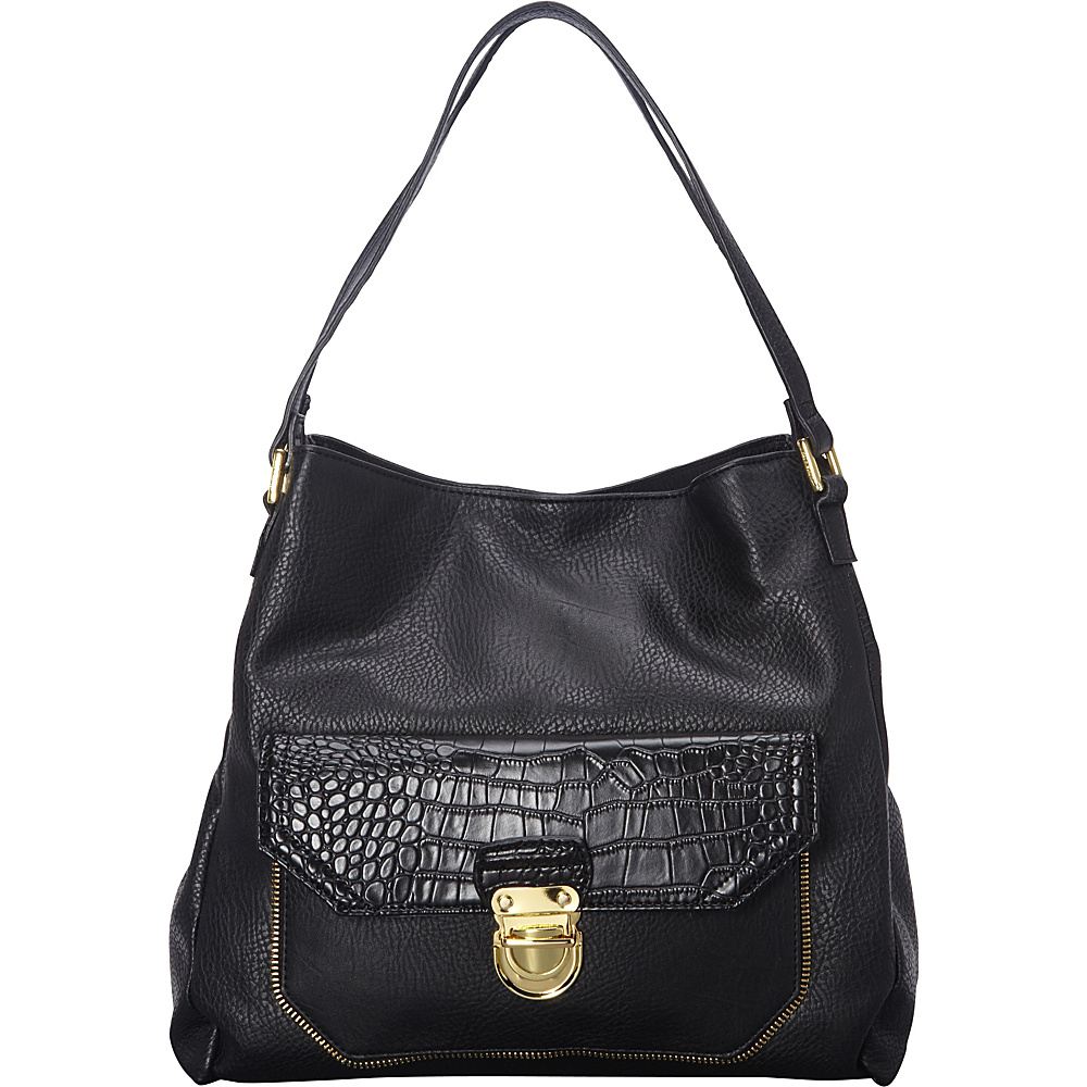 Olivia Joy Elaine Double Handle Shoulder Bag Black Olivia Joy Manmade Handbags