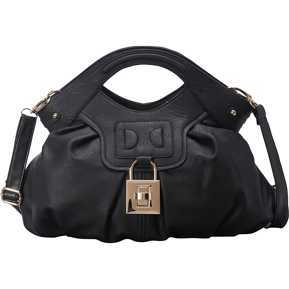 Donna Bella Designs Damita Satchel Black Donna Bella Designs Manmade Handbags