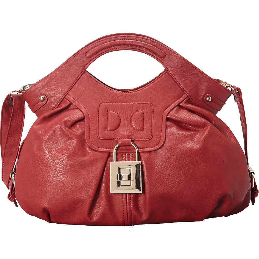 Donna Bella Designs Damita Satchel Red Donna Bella Designs Manmade Handbags