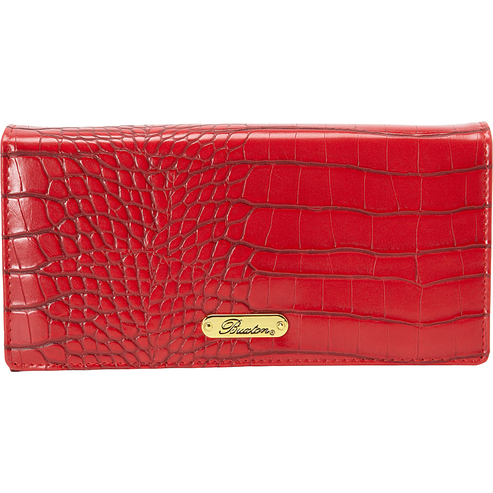 Buxton Nile Exotic Expandable Clutch Red Buxton Women s Wallets