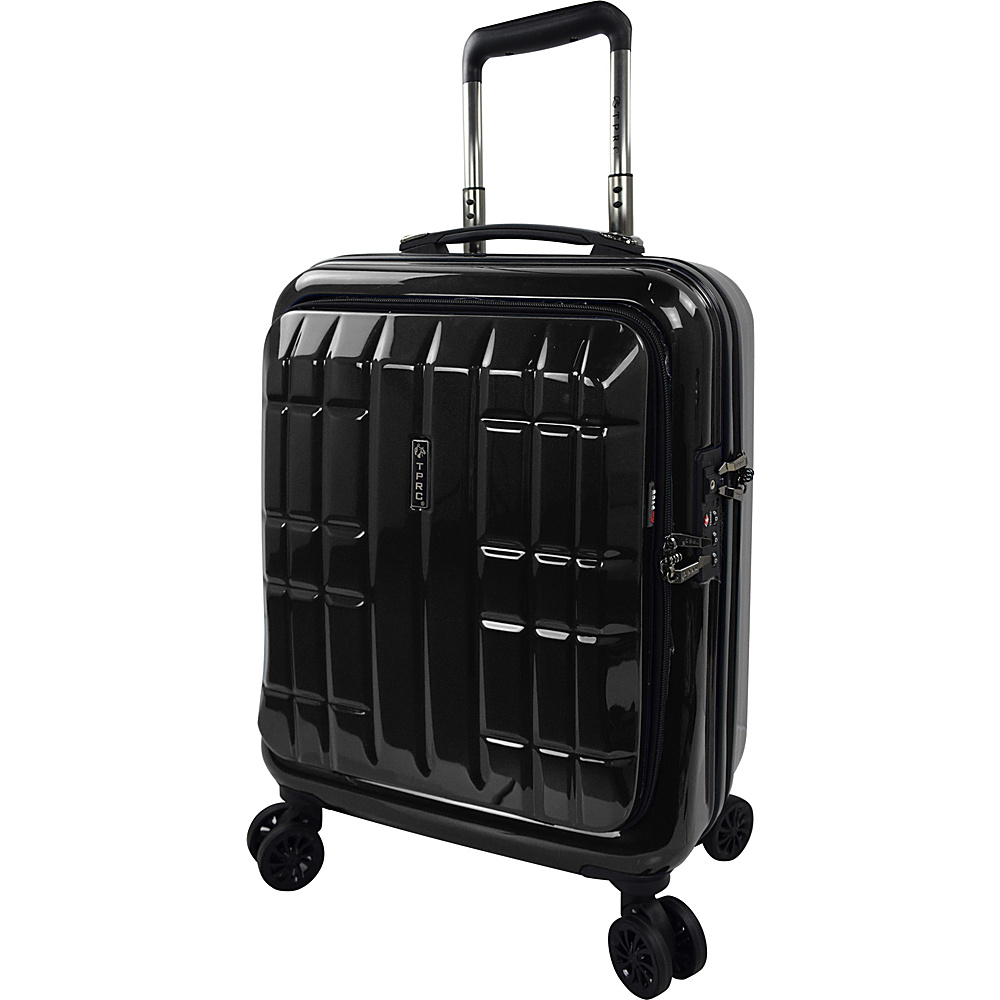 Travelers Club Luggage 18 Flex File Hardside Double Spinner Laptop Carry On Black Travelers Club Luggage Hardside Carry On