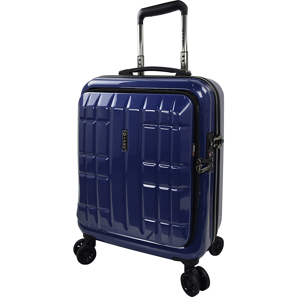 Travelers Club Luggage 18 Flex File Hardside Double Spinner Laptop Carry On Navy Travelers Club Luggage Hardside Carry On