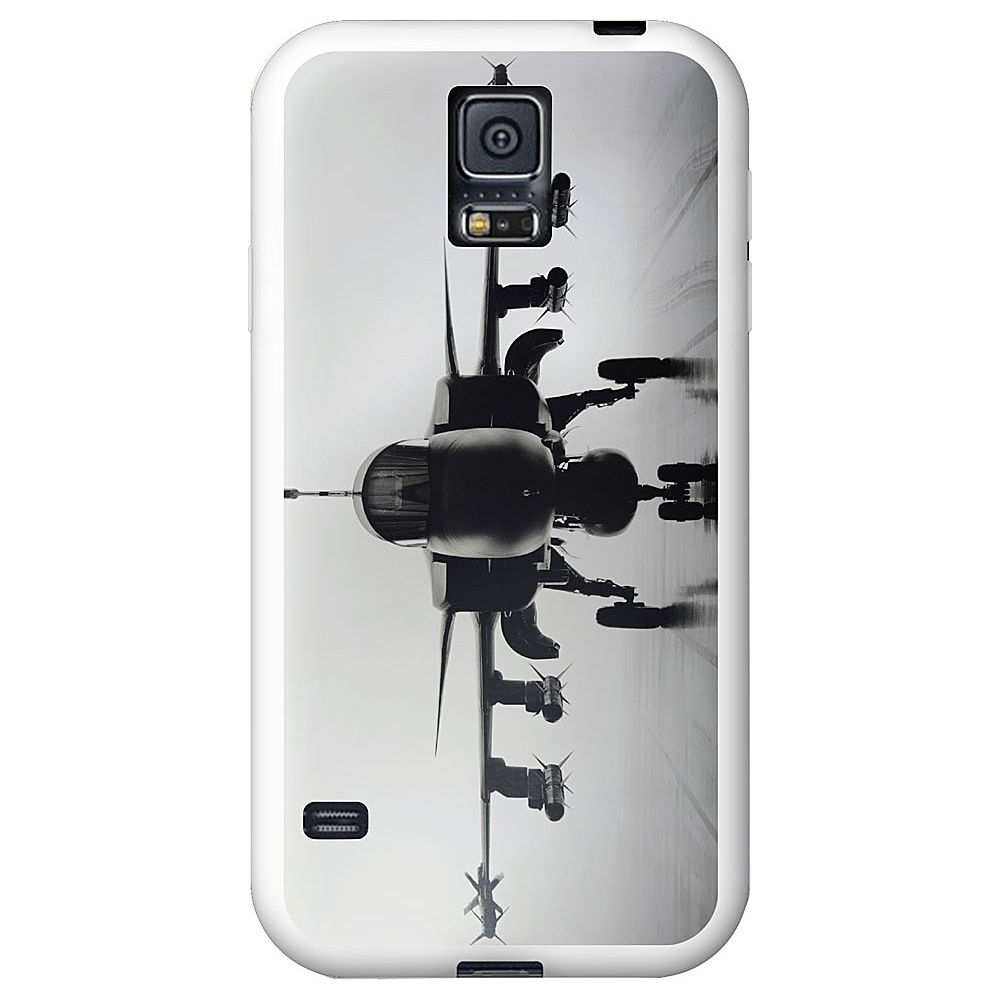 Centon Electronics OTM Glossy White Galaxy S5 Case Rugged Collection Airplane Centon Electronics Electronic Cases