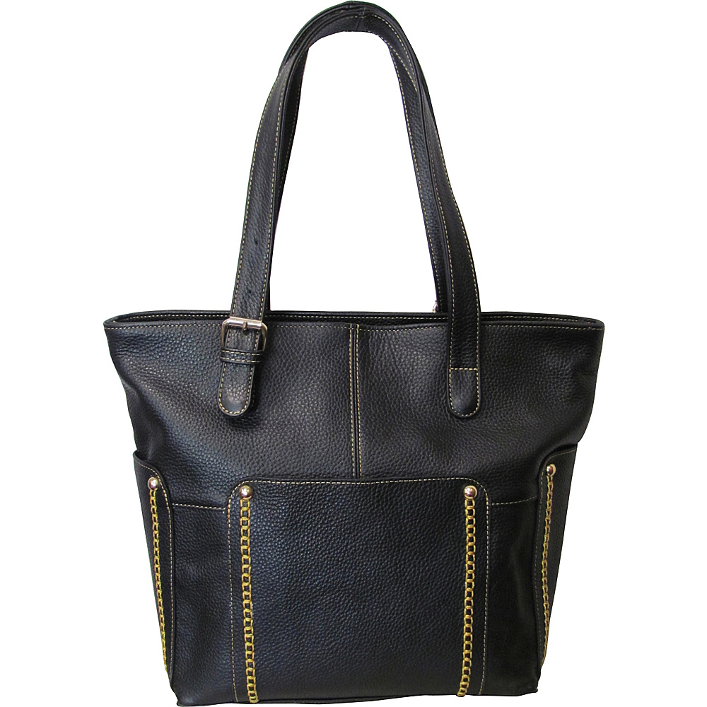 AmeriLeather Madelinne Handbag Black AmeriLeather Leather Handbags