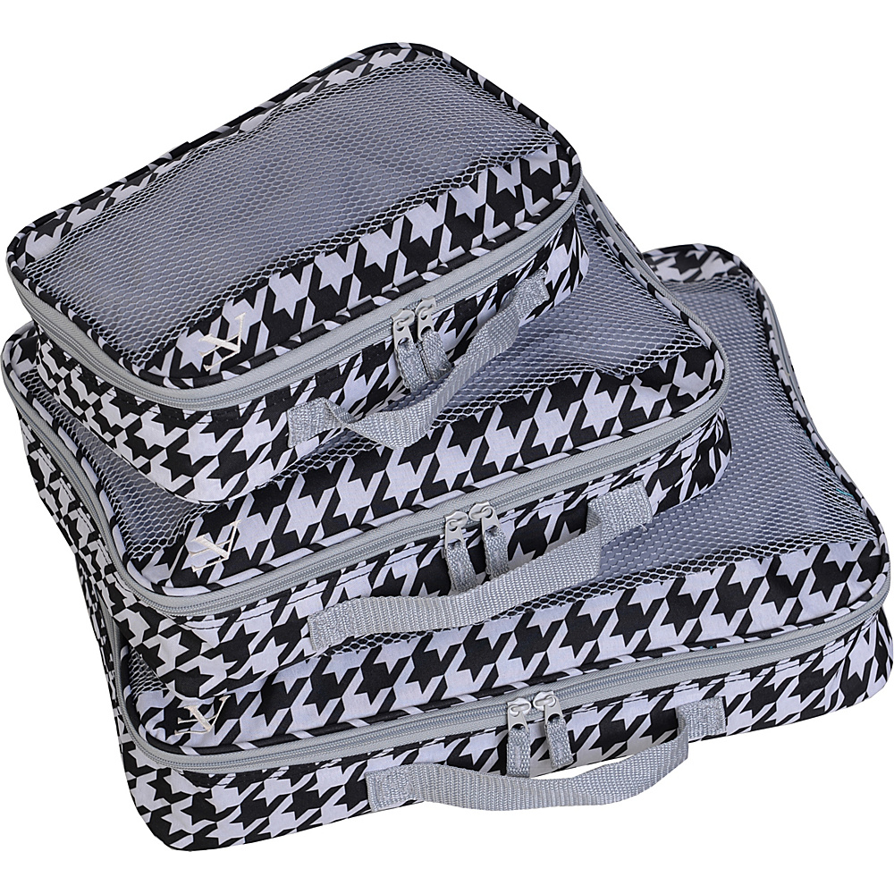 American Flyer Houndstooth 3pc Set Perfect Packing System Black White American Flyer Packing Aids