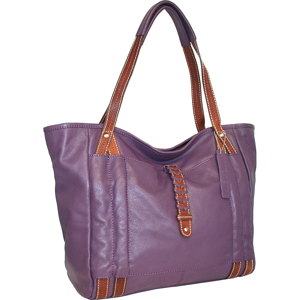 Nino Bossi Jara s Manhattan Tote Grape Nino Bossi Leather Handbags