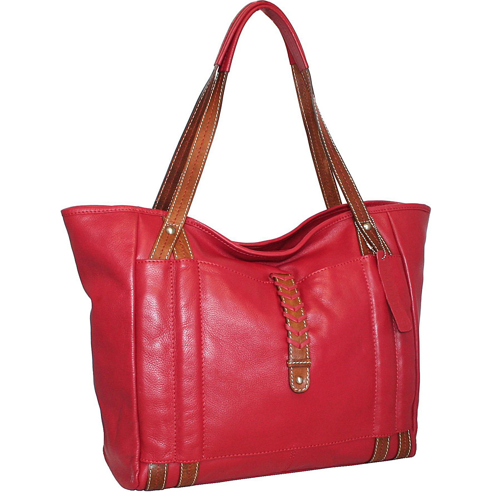 Nino Bossi Jara s Manhattan Tote Red Nino Bossi Leather Handbags