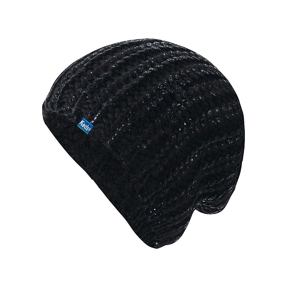 Keds Metallic Coated Knit Beanie Black Keds Hats Gloves Scarves
