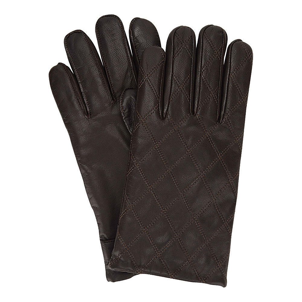 Ben Sherman Quilted Leather Glove Coffee Large Ben Sherman Hats Gloves Scarves