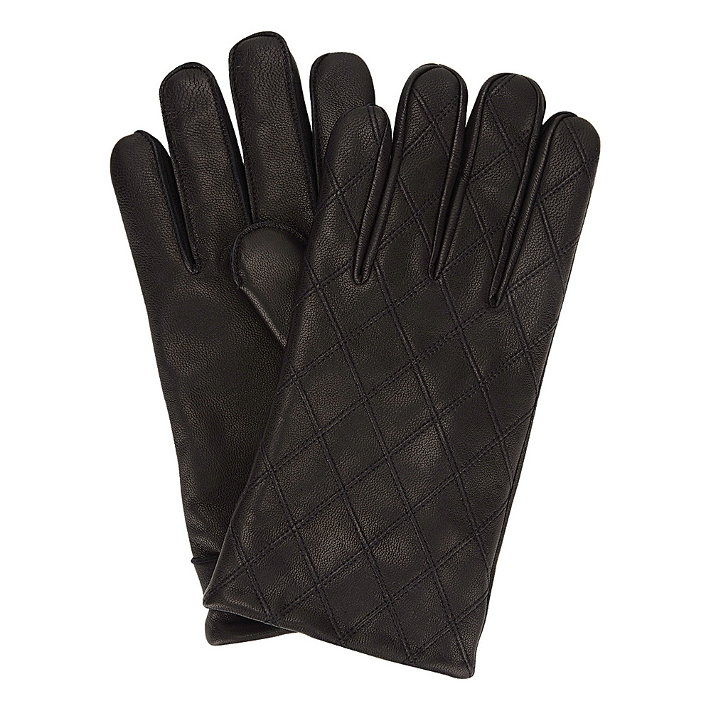 Ben Sherman Quilted Leather Glove Jet Black Small Ben Sherman Hats Gloves Scarves