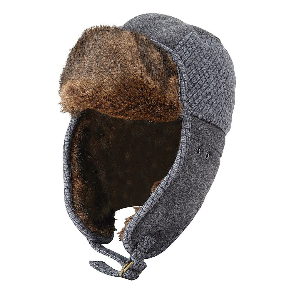 Original Penguin Morgan Trapper Hat Charcoal Heather Small Medium Original Penguin Hats Gloves Scarves
