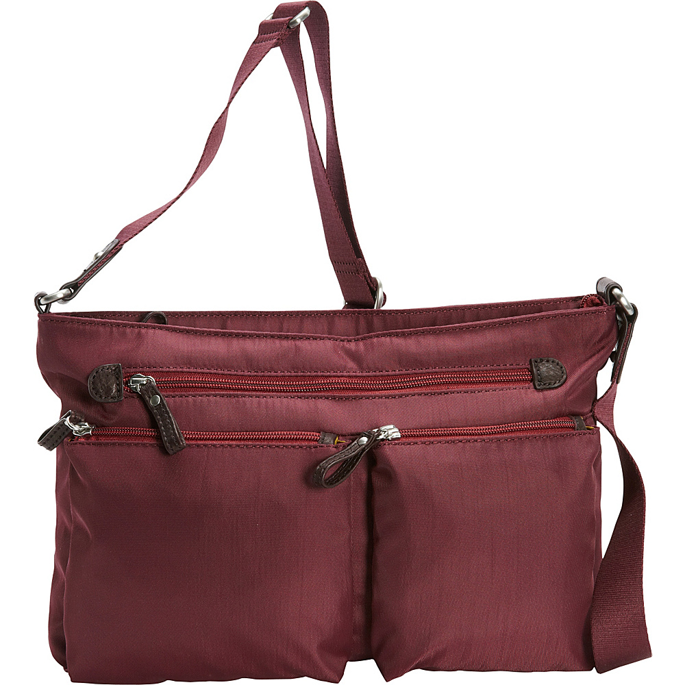 Osgoode Marley Zip Top Crossbody Cranberry Osgoode Marley Fabric Handbags