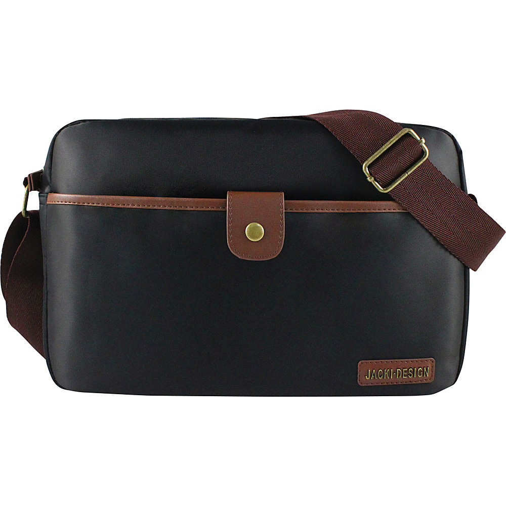 Jacki Design Men s Messenger Bag Black Brown Jacki Design Messenger Bags