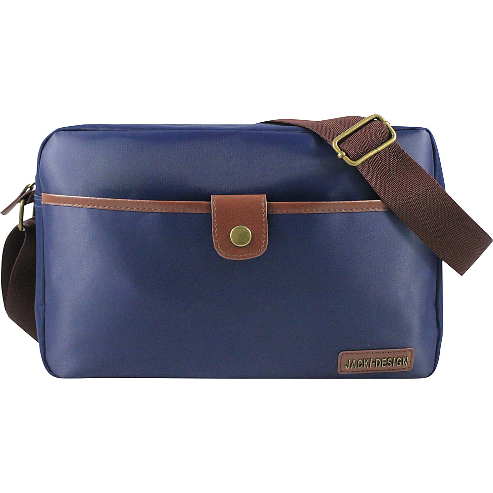 Jacki Design Men s Messenger Bag Blue Brown Jacki Design Messenger Bags