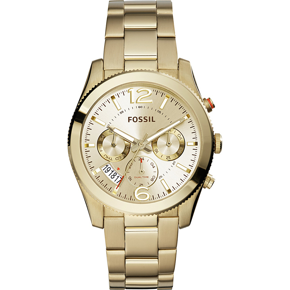 Fossil Perfect Boyfriend Multifunction Stainless Steel Watch Gold Fossil Watches
