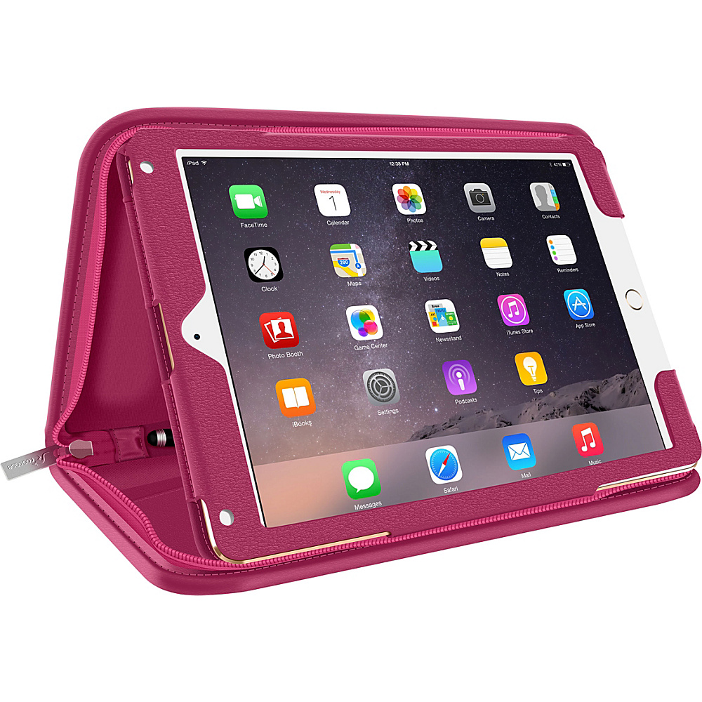 rooCASE Apple iPad Pro Case Executive Portfolio Leather Smart Cover Magenta rooCASE Electronic Cases