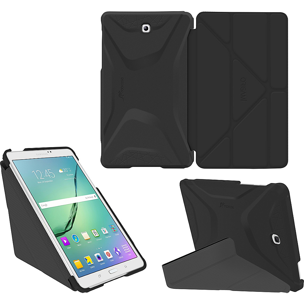rooCASE Samsung Galaxy Tab S2 8.0 Case Origami Slim Shell Cover Black rooCASE Laptop Sleeves