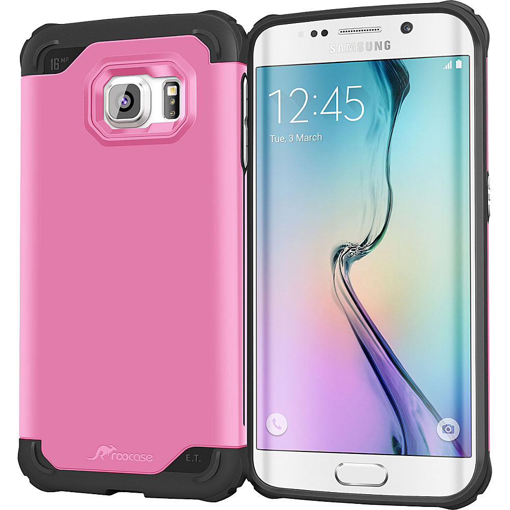 rooCASE Samsung Galaxy S6 Edge Case Exec Tough Cover Pink rooCASE Electronic Cases