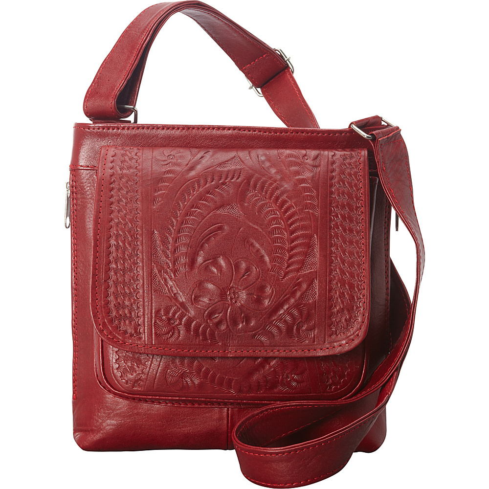 Ropin West Crossover Conceal Weapon Purse Red Ropin West Leather Handbags