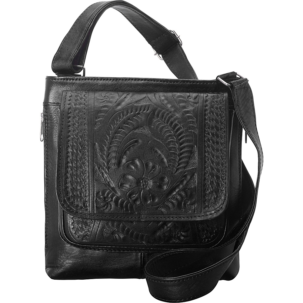 Ropin West Crossover Conceal Weapon Purse Black Ropin West Leather Handbags