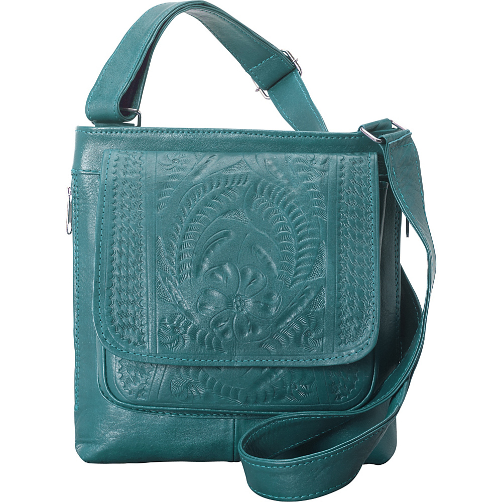 Ropin West Crossover Conceal Weapon Purse Turquoise Ropin West Leather Handbags