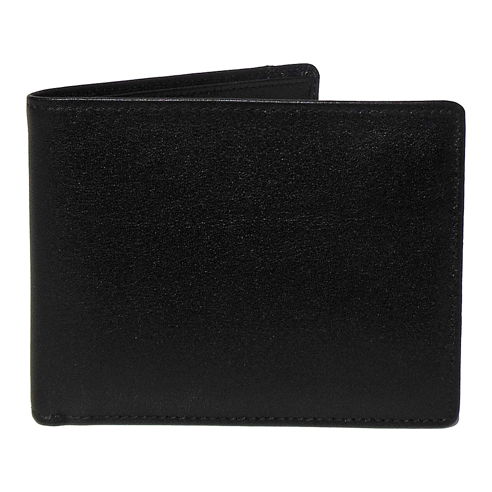 Boconi Grant RFID Removable ID Pass Case Black Leather with Gray Boconi Men s Wallets