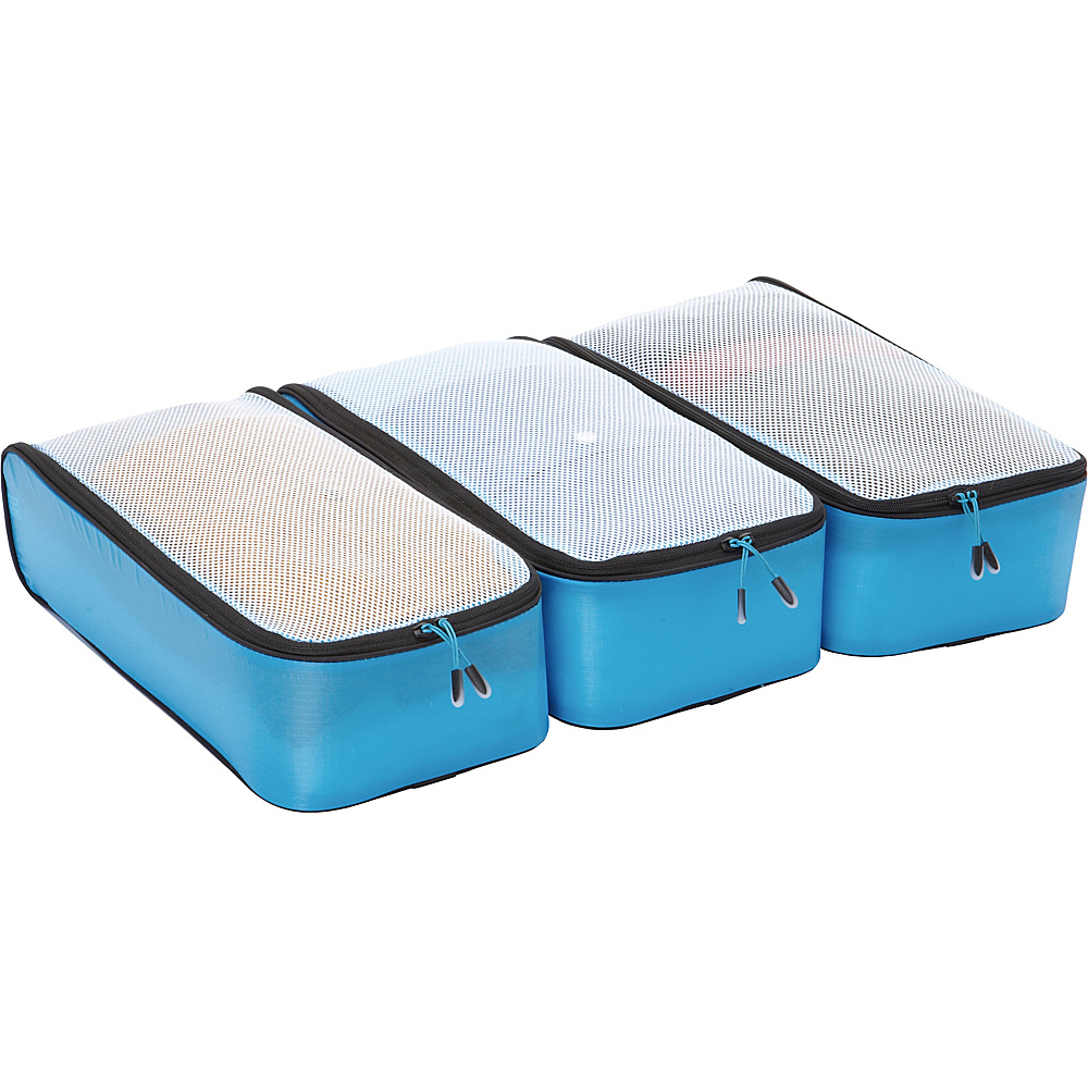 eBags Ultralight Packing Cubes Slim 3pc Set Blue eBags Travel Organizers