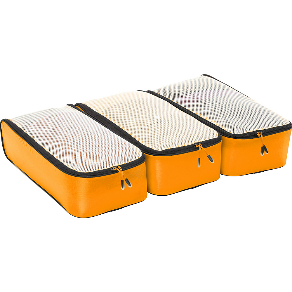eBags Ultralight Packing Cubes Slim 3pc Set OrangeYellow eBags Travel Organizers