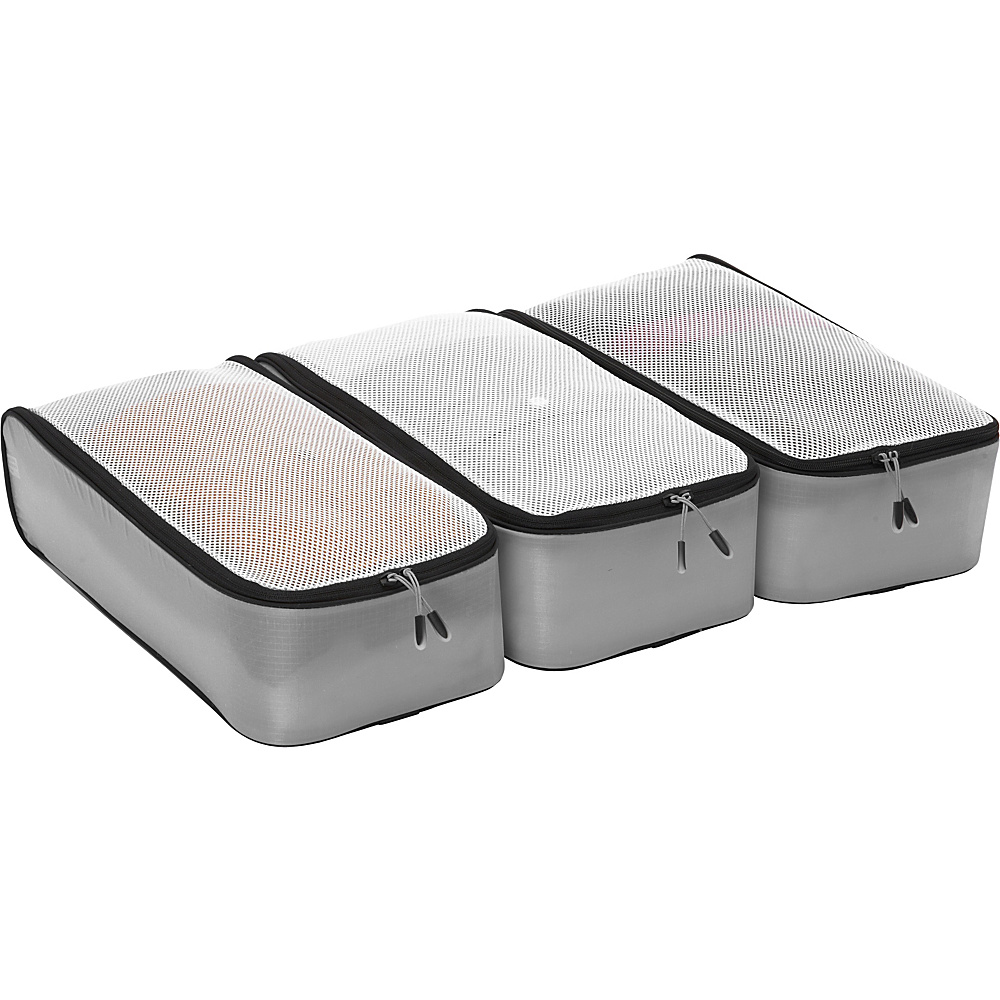 eBags Ultralight Packing Cubes Slim 3pc Set Grey eBags Travel Organizers