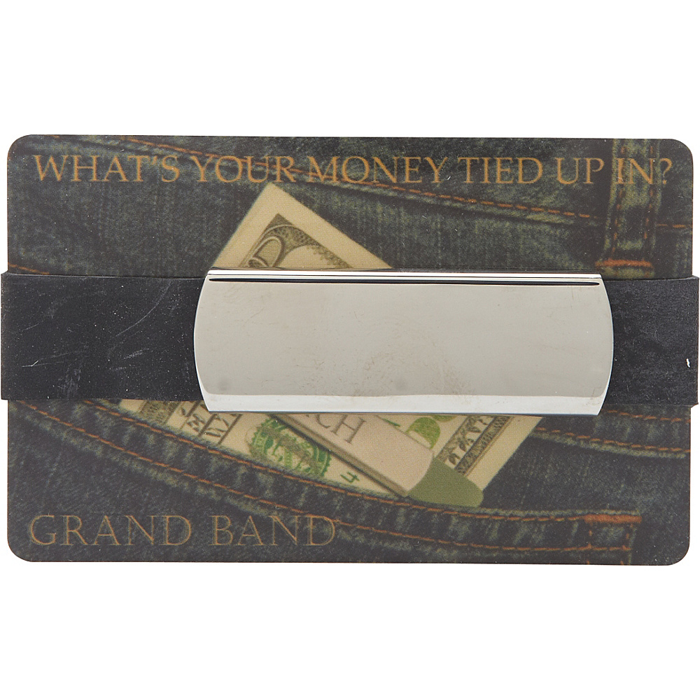 Budd Leather Plain 2nd Generation Stainless Steel Grand Band Silver Budd Leather Men s Wallets