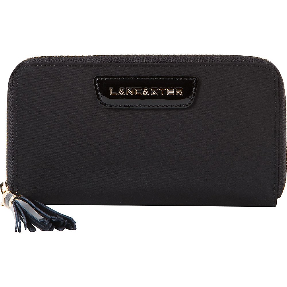 Lancaster Paris Nylon Patent Leather Wallet Black Lancaster Paris Women s Wallets
