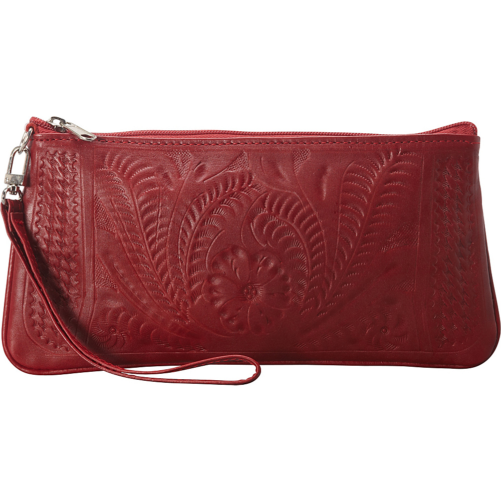 Ropin West Clutch Purse Red Ropin West Leather Handbags