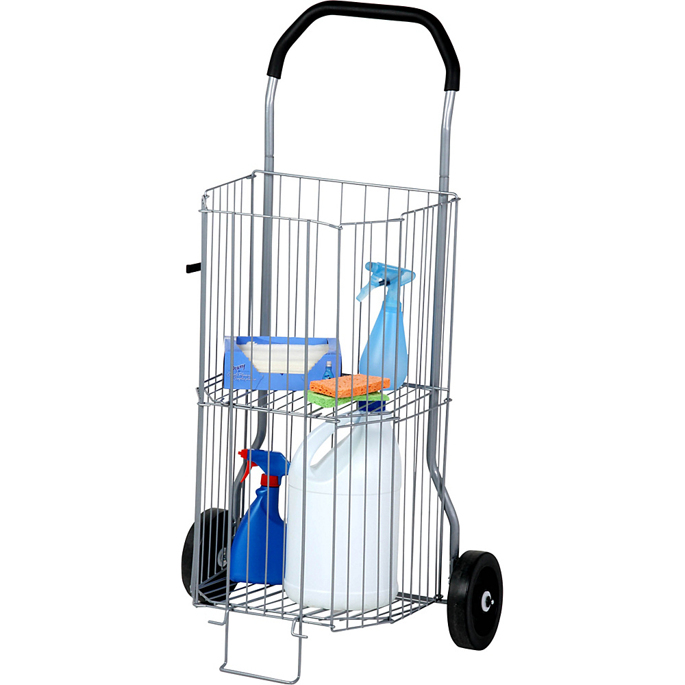 Honey Can Do 2 Tier All Purpose Cart silver Honey Can Do Luggage Accessories