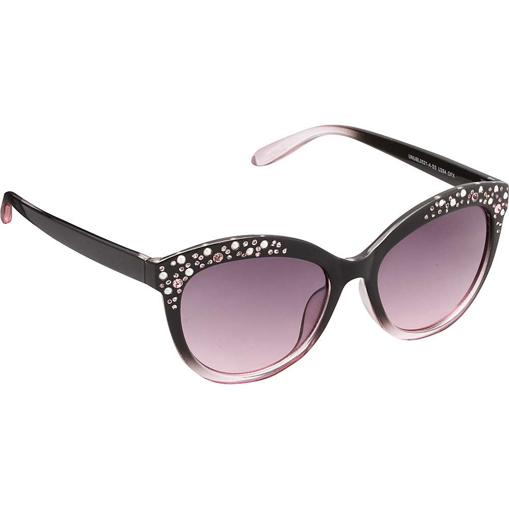 Unionbay Eyewear Rhinestone Cat Eye Sunglasses Black Fade Unionbay Eyewear Sunglasses